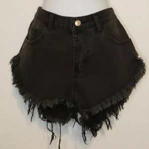Women's Black Cut Off Shorts